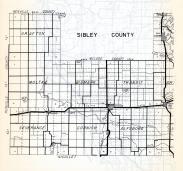 Sibley County 1, Grafton, Moltke, Bismark, Transit, Severance, Cornish, Alfsborg, Minnesota State Atlas 1954